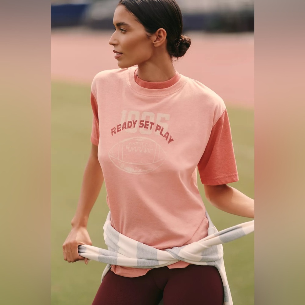 Anthropologie Daily Practice Runner Cotton Blend Tee NWT - Large